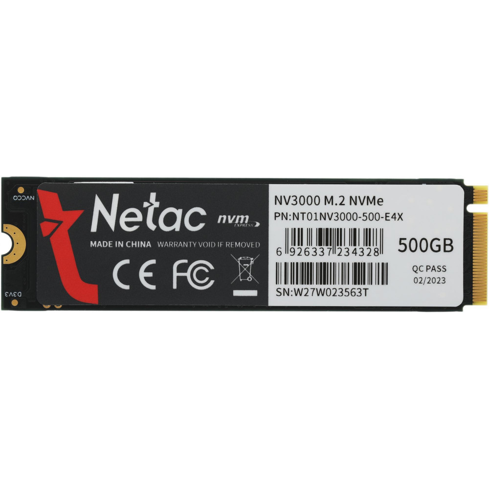 Накопитель SSD Netac NT01NV3000-500-E4X