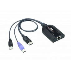 КВМ-адаптер USB, DisplayPort c поддержкой Virtual Media (поддержка считывателя карт общего доступа и извлечения звука) ATEN KA7189