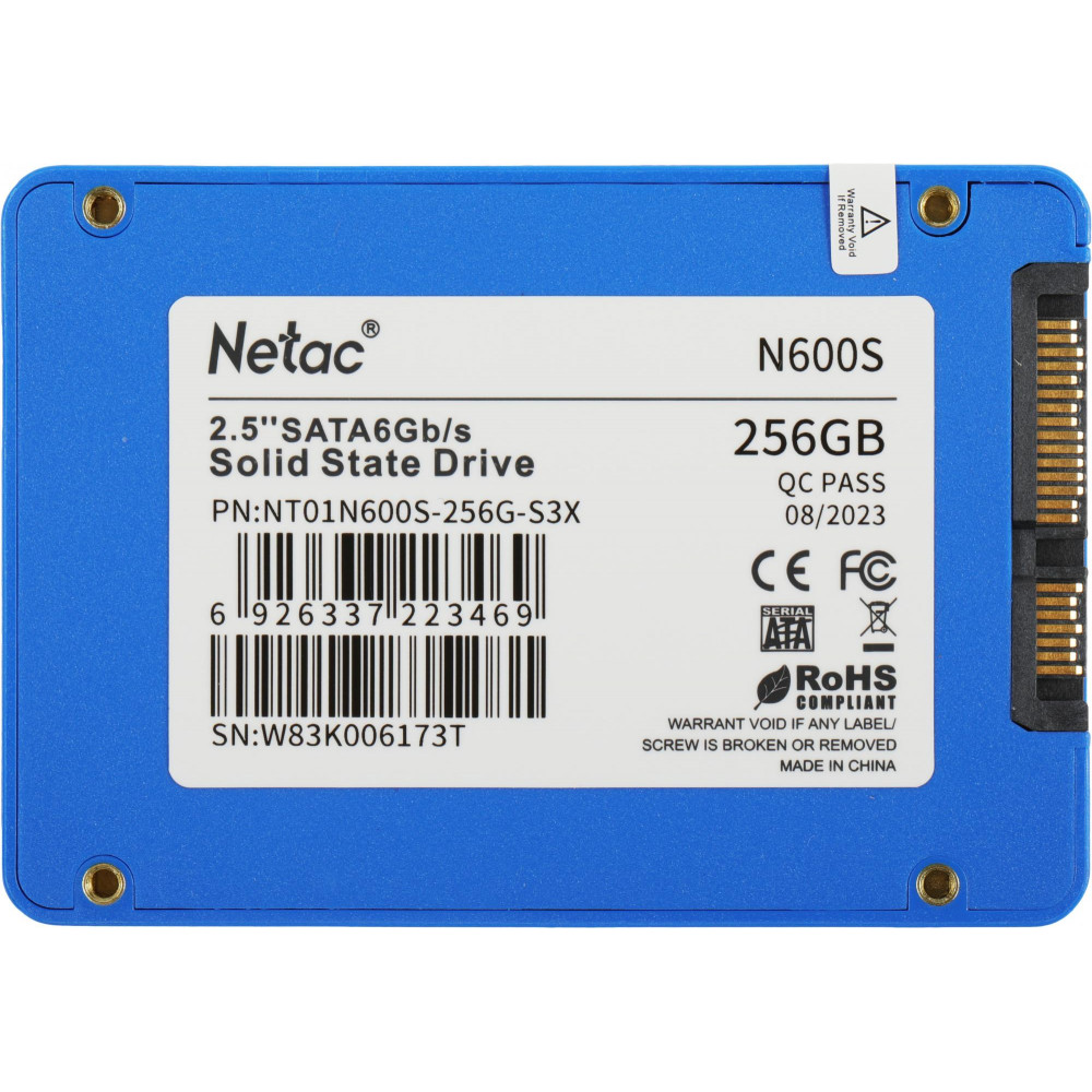 Накопитель SSD Netac NT01N600S-256G-S3X