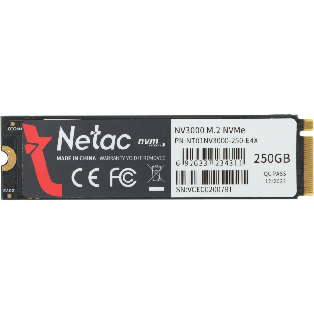 Накопитель SSD Netac NT01NV3000-250-E4X