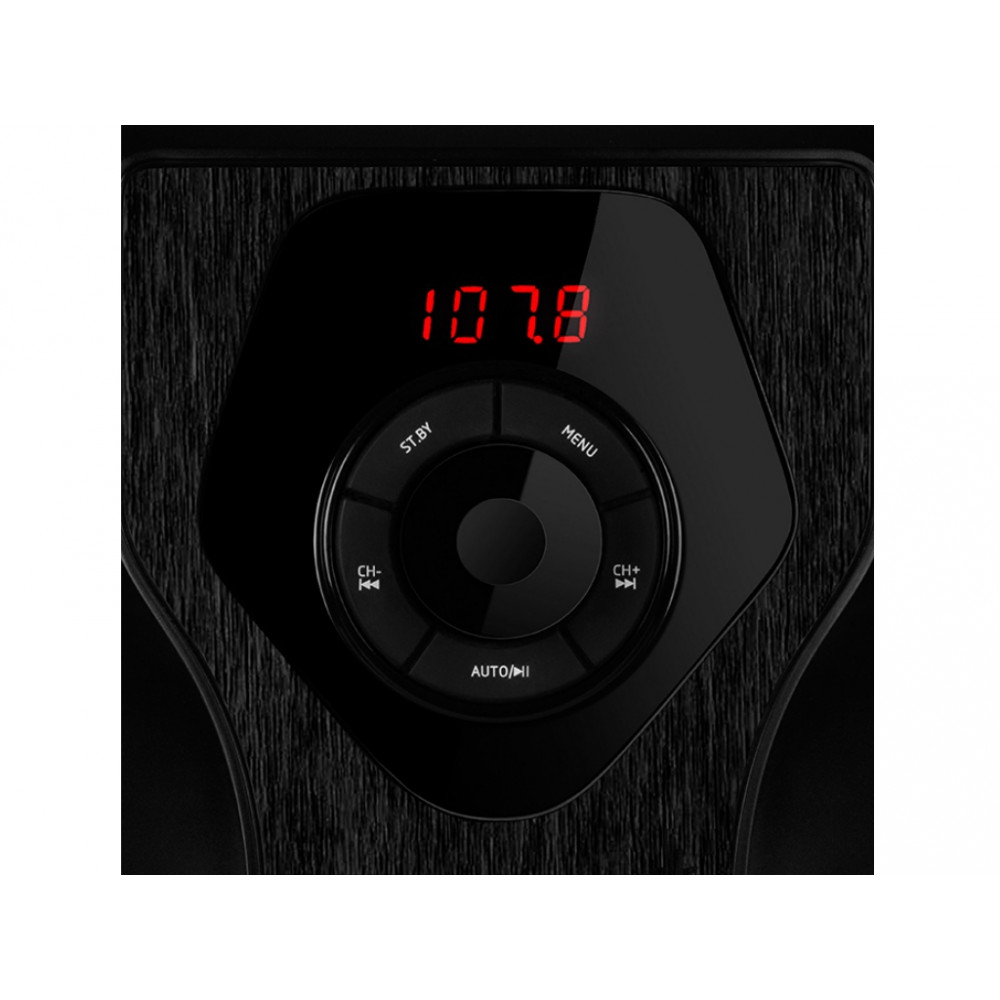Акустическая система 2.1 SVEN MS-2055, 55 Вт, FM-тюнер, Bluetooth, черная, пульт ДУ