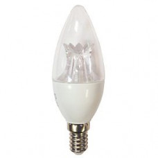 Ecola candle   LED Premium  8,0W 220V  E14 6000K прозрачная свеча  с линзой (композит) 105x37