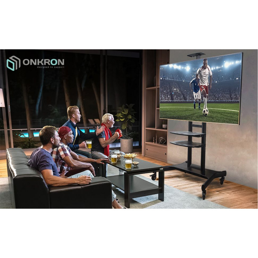 Мобильная стойка для ТВ ONKRON TS1881 Black
