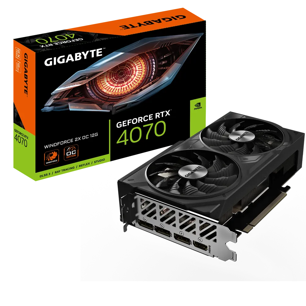 Видеокарта Gigabyte GV-N4070WF2OC-12GD
 Видеокарта Gigabyte GV-N4070WF2OC-12GD