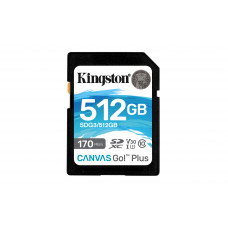 Карта памяти Kingston 512GB SDXC Canvas Go Plus 170R C10 UHS-I U3 V30 Kingston SDG3512GB