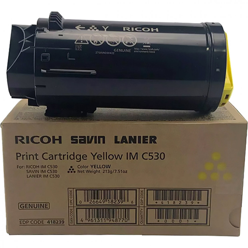 Тонер-картридж тип IM C530 желтый Ricoh IM C530 (418243)