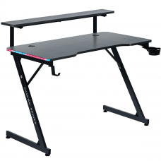 Defender Игровой стол Adamant полка,подвесы,черн,МДФ,RGB Defender 64075