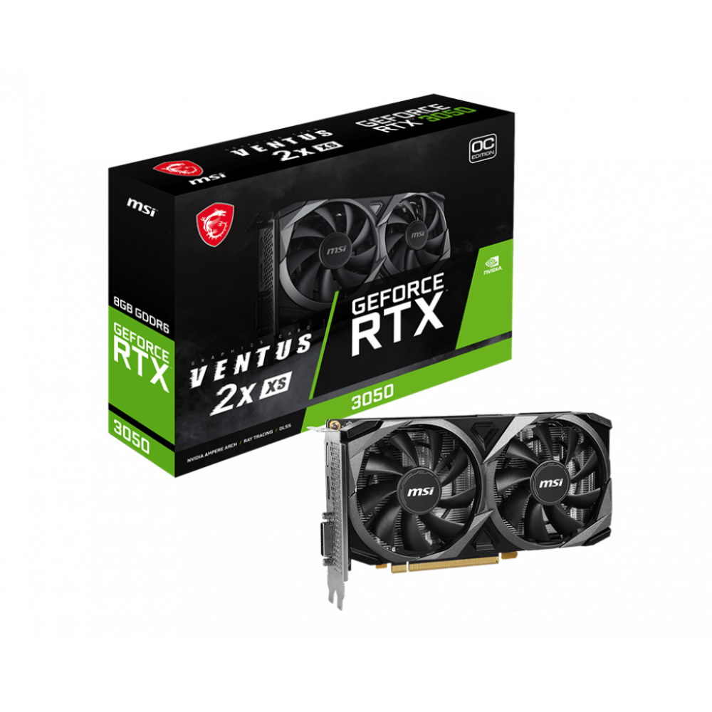 Видеокарта MSI GeForce RTX 3050 VENTUS 2X XS 8G OC
