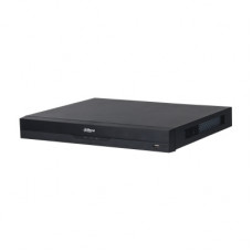 16-канальный IP-видеорегистратор c PoE 4K H.265+ и ИИ , Входящий поток до 384Мбитс сжатие H.265+ H.265 H.264+ H.264 MJPEG разрешение записи до 32Мп накопители 2 SATA III до 20Тбайт воспроизведение 16кн4Mp 2кн32Мп видеовыходы 1 HDMI 1 VGA cеть Dahua DHI-NV