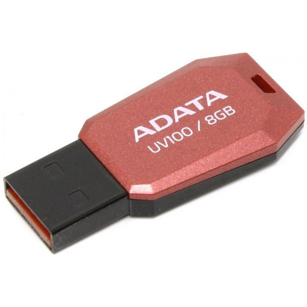 USB Flash Drive ADATA 8Gb UV100 AUV100-8G-RRD Red
