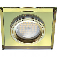 Ecola MR16 DL1651 GU5.3 Glass Стекло Квадрат скошенный край Золото / Золото 25x90x90 (кd74)
