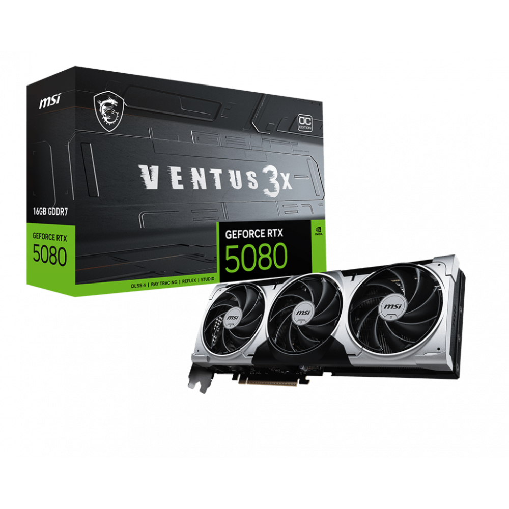 Видеокарта MSI GeForce RTX 5080 16G VENTUS 3X OC PLUS