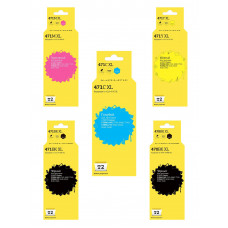 IC-CCLI-471XL_MP Комплект картриджей T2 для Canon: PGI-470BK XL/CLI-471 XL, пигментный черный, черный, голубой, пурпурный, желтый