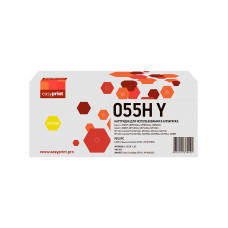 Картридж EasyPrint LC-055H Y_NC для Canon i-SENSYS LBP663/664/MF742/744/HP CLJ Pro M454/455/479/480 (6000 стр.) желтый, БЕЗ ЧИПА