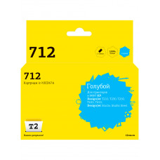 IC-H3ED67A Картридж T2 №712 для HP DesignJet T210/T230/T250/T630/T650/DesignJet Studio/Studio Steel, голубой, с чипом