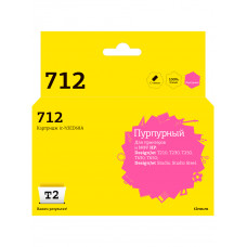 IC-H3ED68A Картридж T2 №712 для HP DesignJet T210/T230/T250/T630/T650/DesignJet Studio/Studio Steel, пурпурный, с чипом