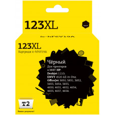 IC-HF6V19A Картридж T2 №123XL для HP Deskjet 1110/2130/2131/2132/2133/2134/2620/2630/2632/3639/ENVY 4520/OfficeJet 3830/3831/3832/3833/3834/3835/4650/4651/4652/4654/4655/4657/4658/5255, черный