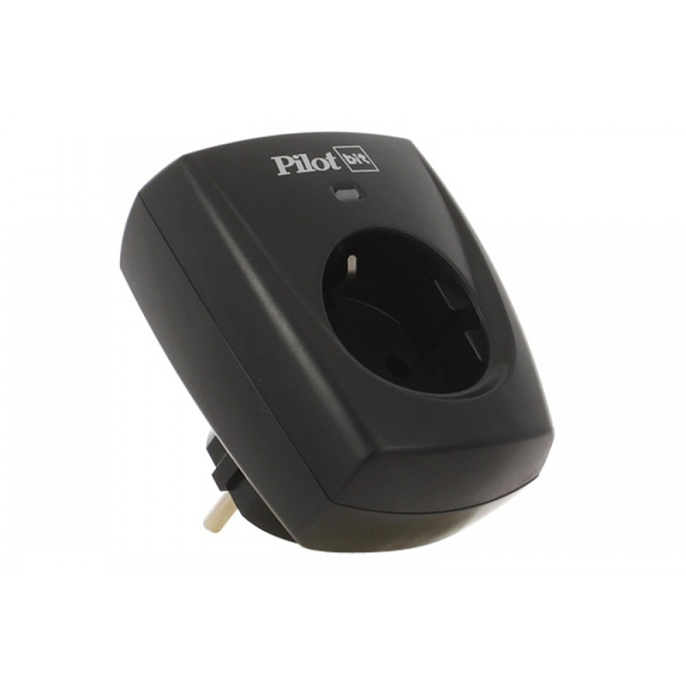 Сетевой фильтр Pilot BIT, 1 розетка, черный (16А) ZIS Pilot Bit (1 розетка)