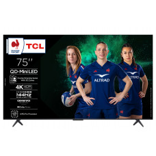 Телевизор TCL 75" 75C6K черный QLED UHD 120Hz Google TV