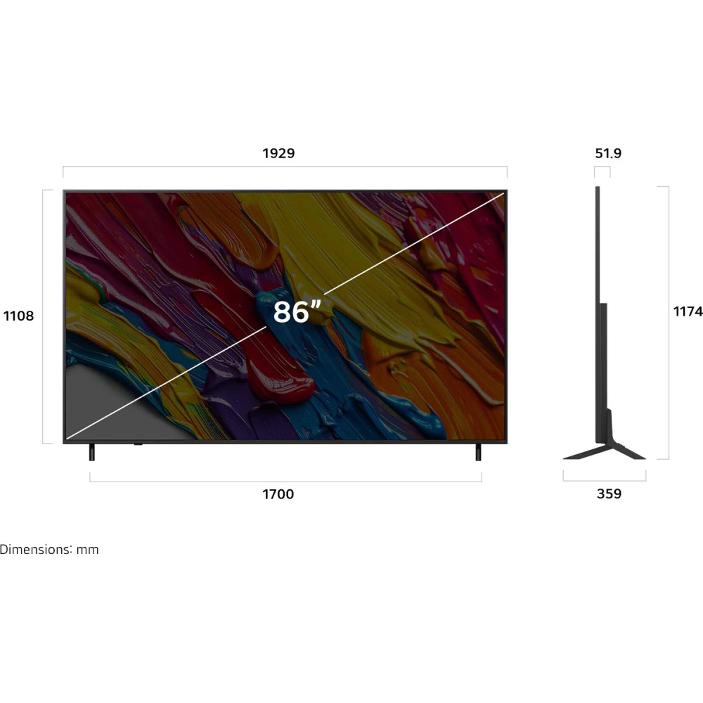 Телевизор ЖК 86 LG LG 86QNED82A6B.ARUG