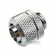 Фитинг-муфта XHDIY для СЖО, прямой, G1/4, для шланга 3/8" (9.5×12.7 мм), быстросъёмный, латунь серебристый
