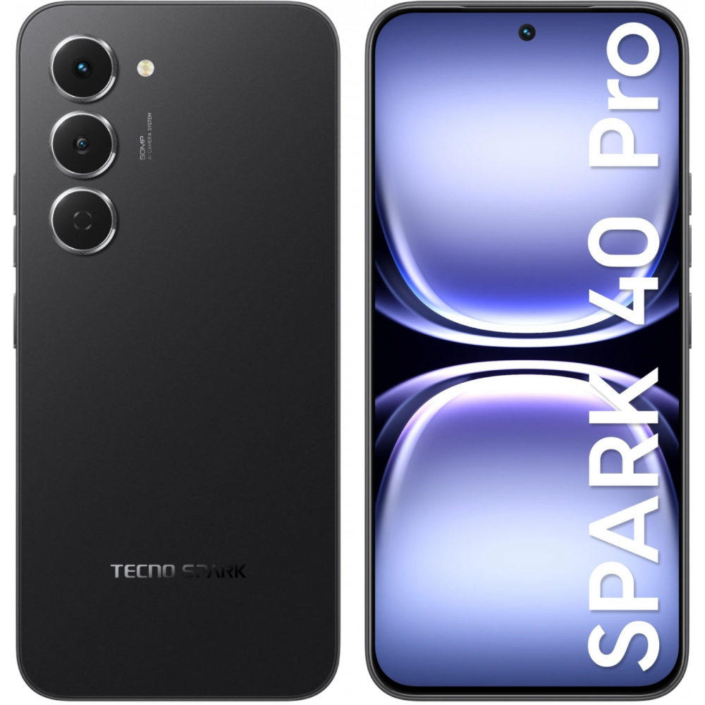 Смартфон TECNO Spark 40 Pro KM6 256+8 INK BLACK