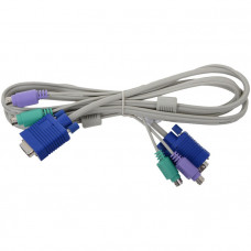 Кабель KVM TRENDNet TK-C06, папа-папа клав.(PS/2),мышь (PS/2), DB15 п, 1.8м