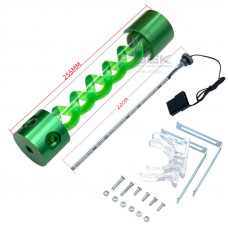 Резервуар для СЖО XHDIY T-Virus 255 мм, алюминий, 4 порта, с подсветкой, зелёный