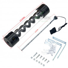 Резервуар для СЖО XHDIY T-Virus 255 мм, алюминий, 4 порта, с подсветкой, черный