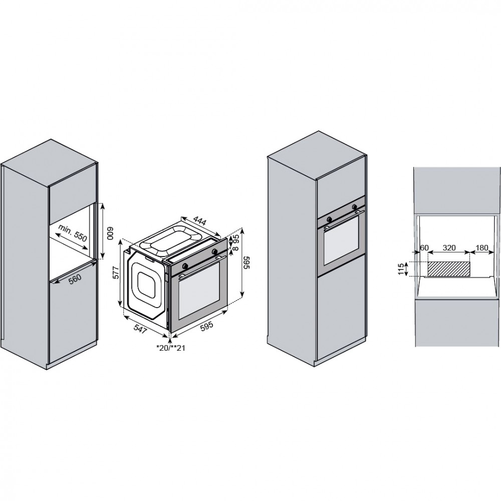 Встраиваемый духовой шкаф KUPPERSBERG Kuppersberg KUPPERSBERG HO 603 B
