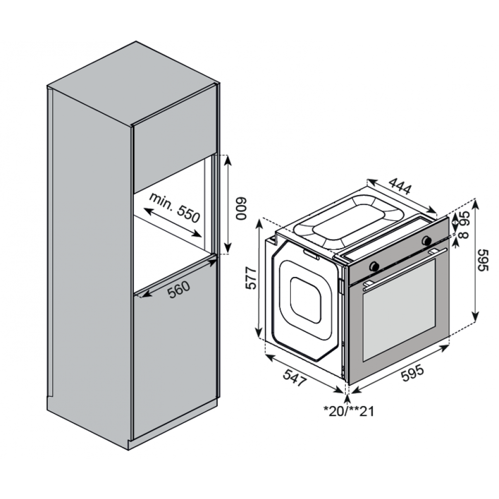 Встраиваемый духовой шкаф Kuppersberg HF 610 B
