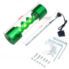 Резервуар для СЖО XHDIY T-Virus 200 мм, алюминий, 4 порта, с подсветкой, зелёный
