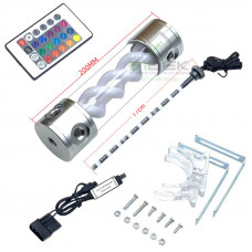 Резервуар для СЖО XHDIY T-Virus 200 мм, алюминий, 4 порта, с подсветкой RGB, белый