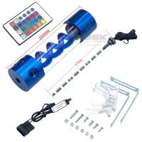 Резервуар для СЖО XHDIY T-Virus 200 мм, алюминий, 4 порта, с подсветкой RGB, синий