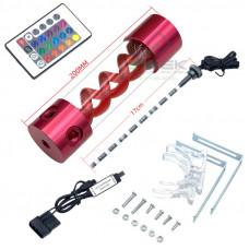 Резервуар для СЖО XHDIY T-Virus 200 мм, алюминий, 4 порта, с подсветкой RGB, красный