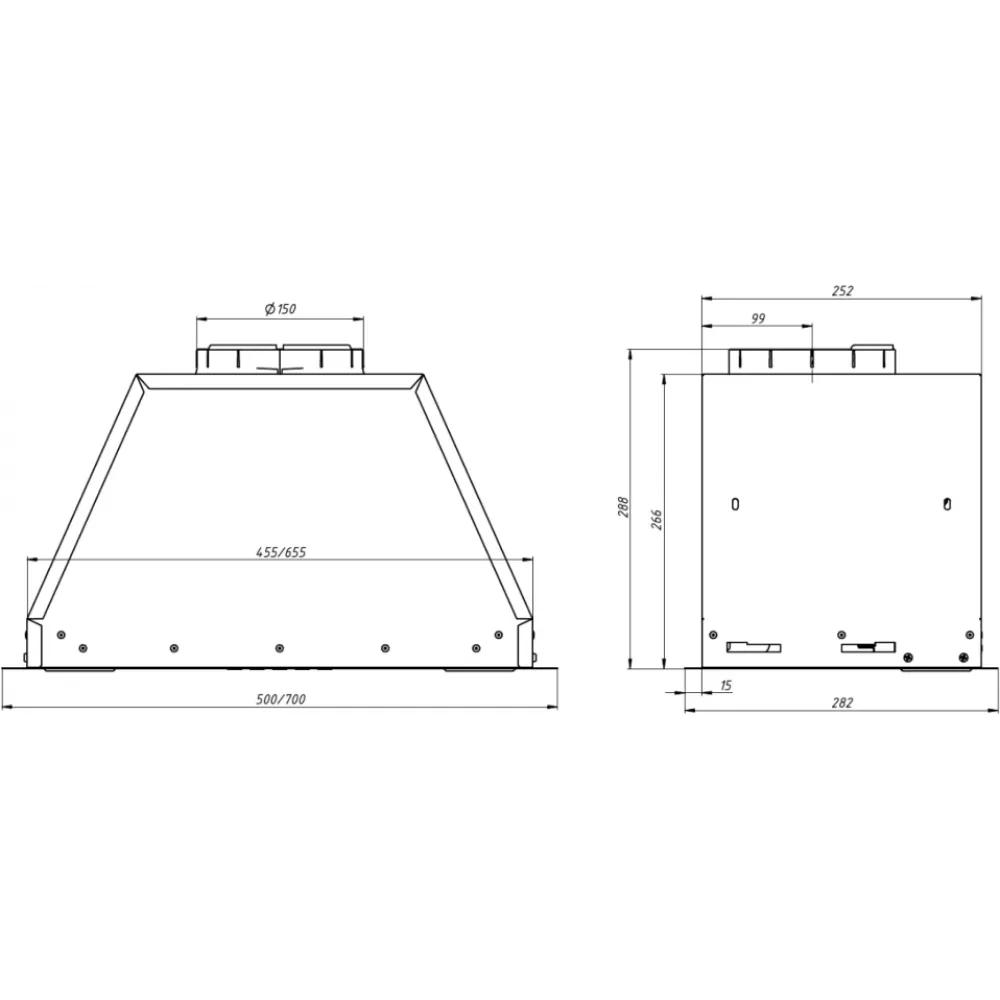 Вытяжка Franke VERA BG 52 Franke Вытяжка VERA 52 BG (305.0712.215)