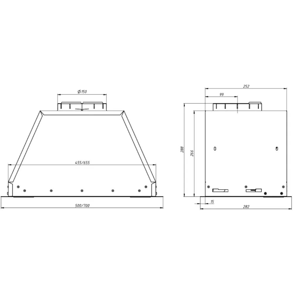 Вытяжка Franke VERA WH 72 Franke Вытяжка VERA 72 WH (305.0712.242)