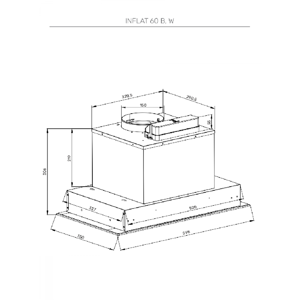 Встраиваемая вытяжка KUPPERSBERG Kuppersberg INFLAT 60 B