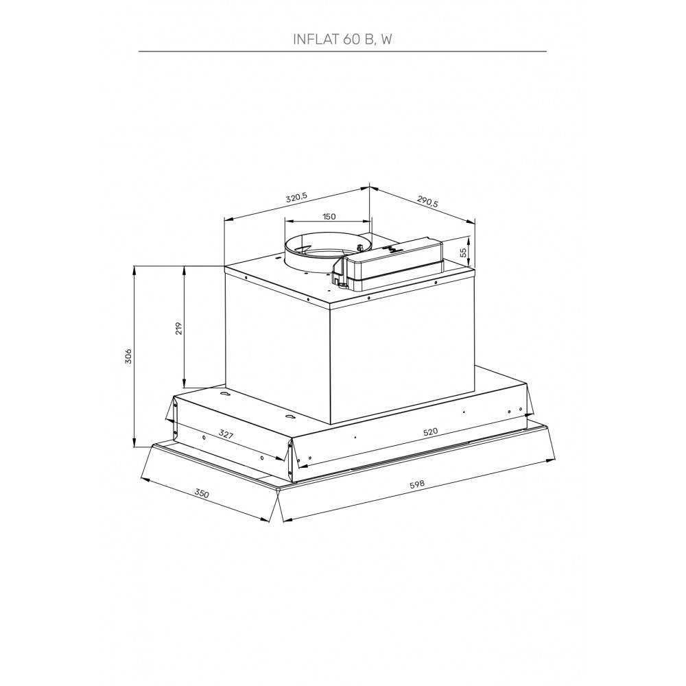 Встраиваемая вытяжка KUPPERSBERG Kuppersberg INFLAT 60 W