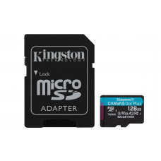 Карта памяти Kingston  128GB microSDXC Canvas Go Plus Gen4 200MBs A2 U3 V30 Card + ADP Kingston SDCG4128GB