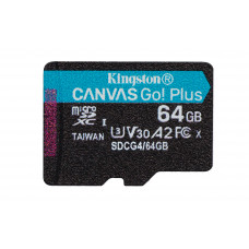 Карта памяти Kingston 64GB microSDXC Canvas Go Plus Gen4 200MBs A2 U3 V30 Card  WO ADP Kingston SDCG464GBSP