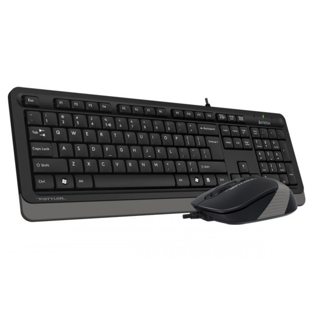 Клавиатура + мышь A4Tech Fstyler F1010 клавчерныйсерый мышьчерныйсерый USB Multimedia (F1010 GRE F1010 GREY A4Tech F1010 GREY