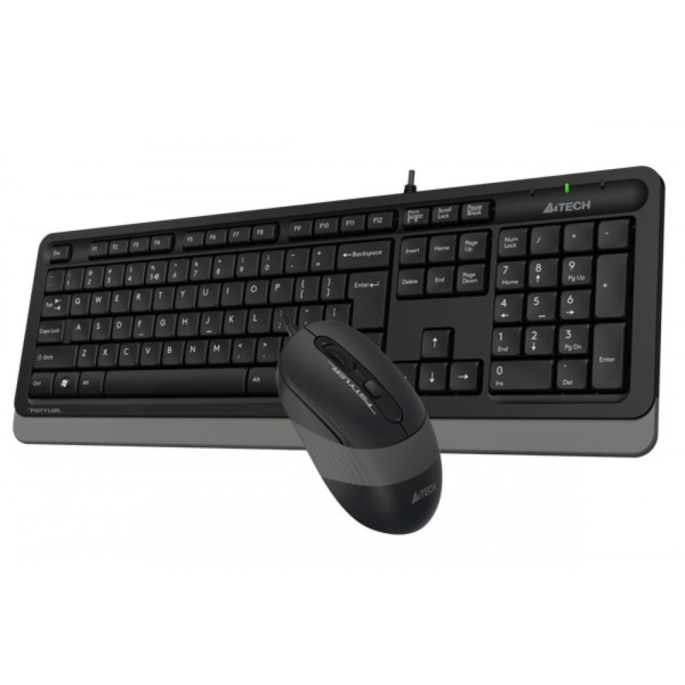 Клавиатура + мышь A4Tech Fstyler F1010 клавчерныйсерый мышьчерныйсерый USB Multimedia (F1010 GRE F1010 GREY A4Tech F1010 GREY
