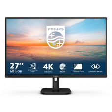Монитор Philips 27E1N1800A 27, 3840x2160, IPS, 60hz, 10M1, 350cd, 4ms, 2xHDMI 2.0, DP 1.4, VESA, 3Y, Black Philips 27E1N1800A