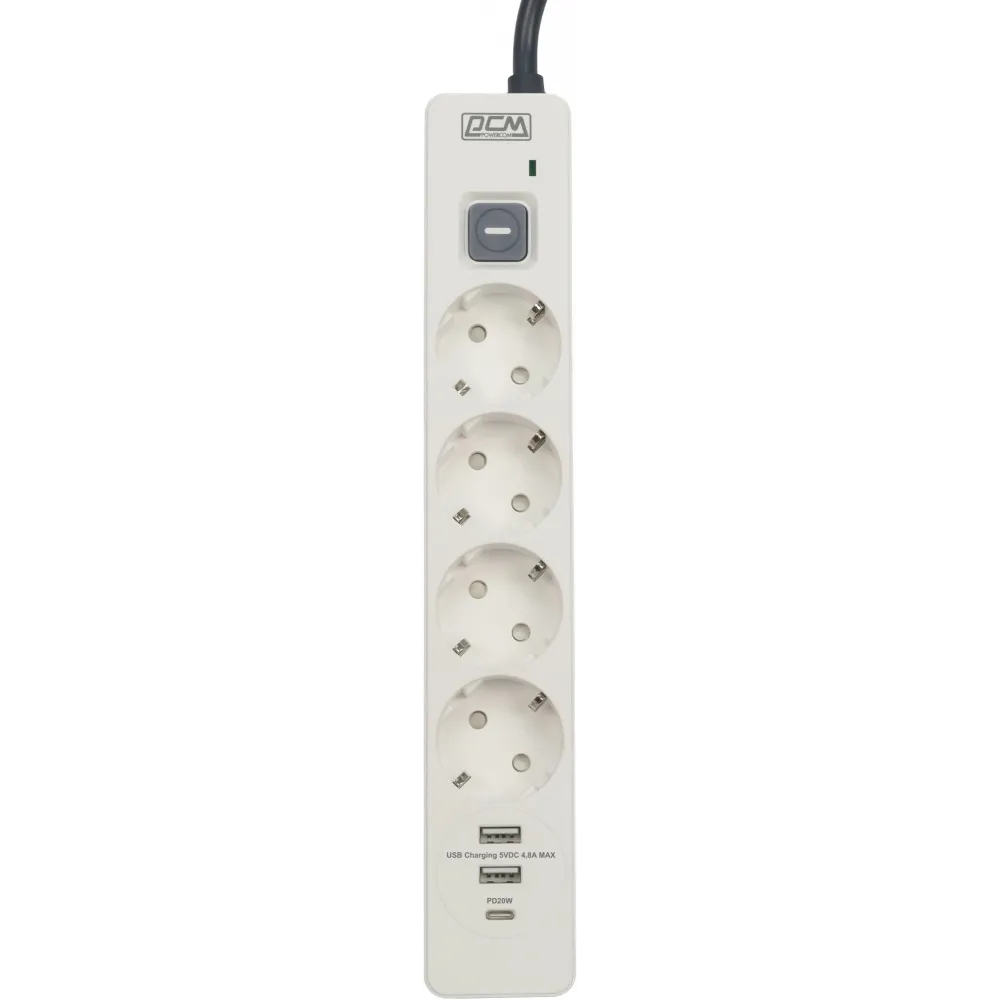 Сетевой фильтр-удлинитель Powercom PowerCom SP-01 USB2A1CW 3.0M