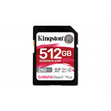 Карта памяти  Kingston 512GB SDXC Canvas React Plus UHS-II 280R100W U3 V60 Kingston SDR2V6512GB