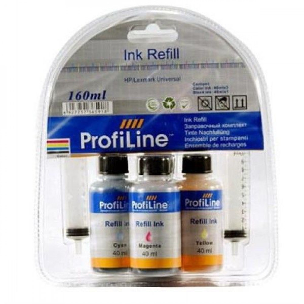 Заправочный набор ProfiLine PL-RHL40CMYB для HP/Lexmark 4*40мл Black/Cyan/Magenta/Yellow
