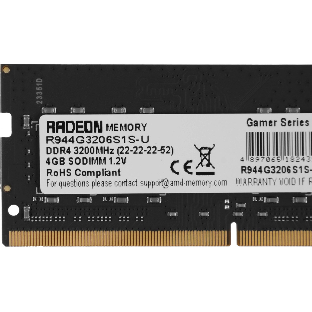Память DDR4 4GB 3200MHz AMD R944G3206S1S-U