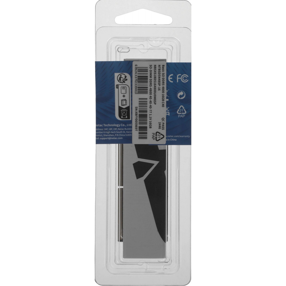 Модули памяти для ноутбука Netac NTBSD5N48SP-16