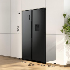 Холодильник Gorenje NRR9185EABXLWD черный матовый двухкамерный 353/191л морозилка снизу